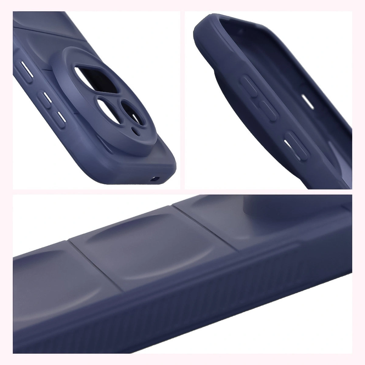 Teksturowane boki i podwyższone krawędzie ekranu i aparatu w etui Bizon Case Tur do Vivo X300 Pro