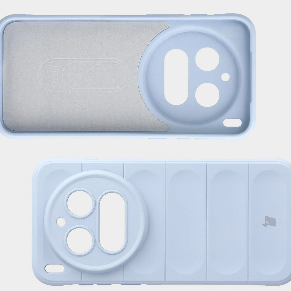 Wyściółka z mikrofibry, wyżłobienia na pleckach i wzmocnione narożniki w etui Bizon Case Tur do Vivo X300 Pro