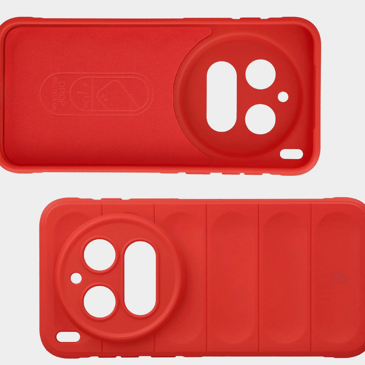 Wyściółka z mikrofibry, wyżłobienia na pleckach i wzmocnione narożniki w etui Bizon Case Tur do Vivo X300 Pro