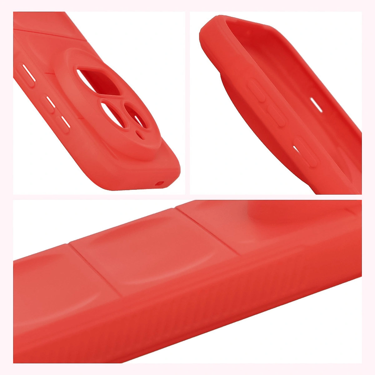 Teksturowane boki i podwyższone krawędzie ekranu i aparatu w etui Bizon Case Tur do Vivo X300 Pro