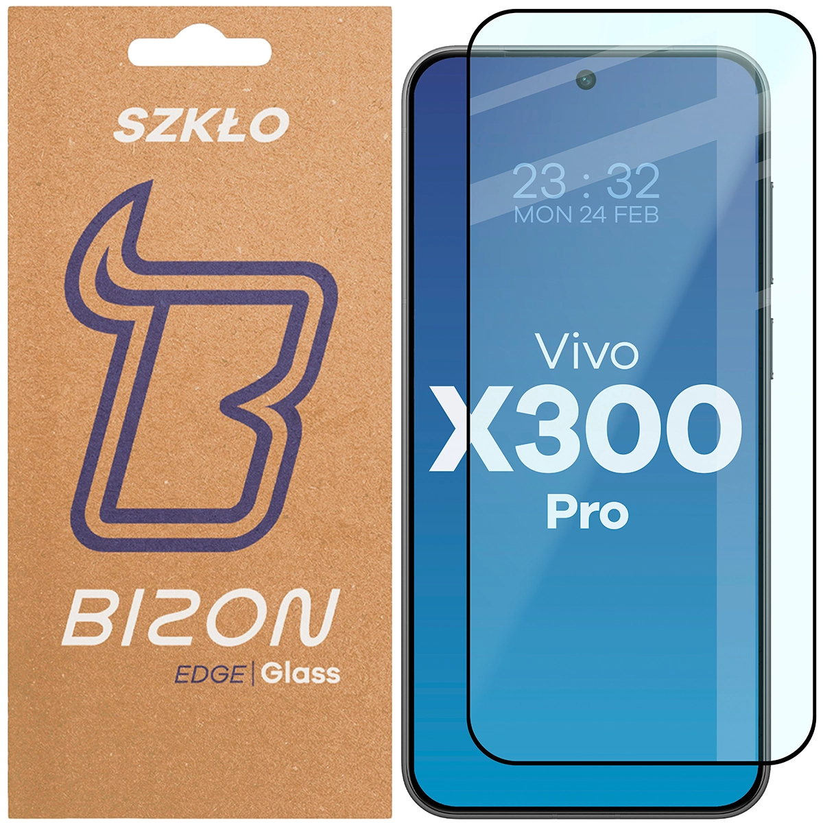 Szkło hartowane na cały ekran Bizon Glass Edge 2 dla Vivo X300 Pro