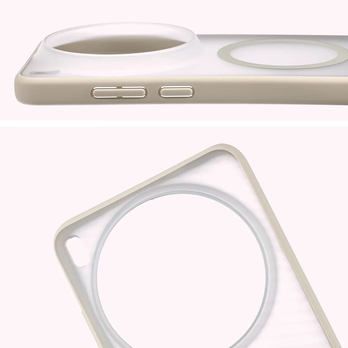 Pełne wycięcie i podwyższone krawędzie aparatu w etui Bizon Case MatteO do Vivo X300 Ultra