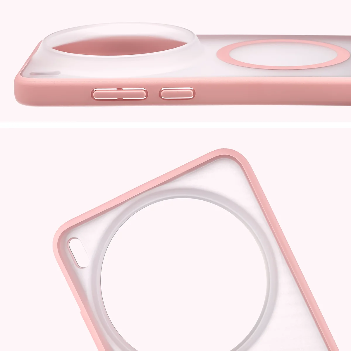 Pełne wycięcie i podwyższone krawędzie aparatu w etui Bizon Case MatteO do Vivo X300 Ultra
