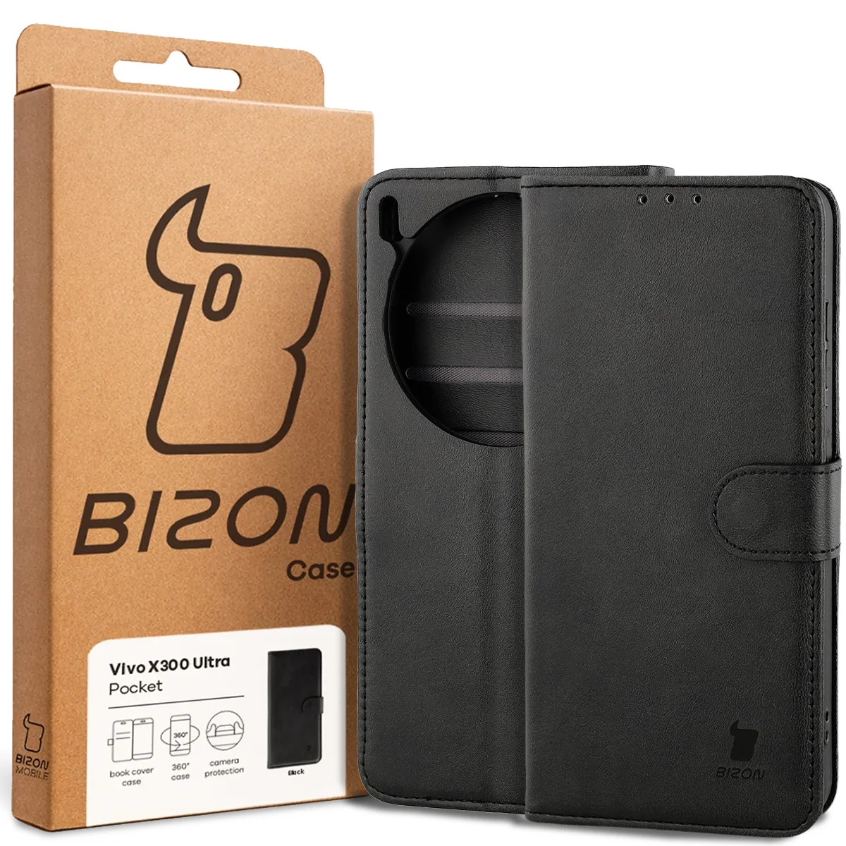 A Bizon Case doboz elülső oldala a Vivo X300 Ultra-hoz készült címkével