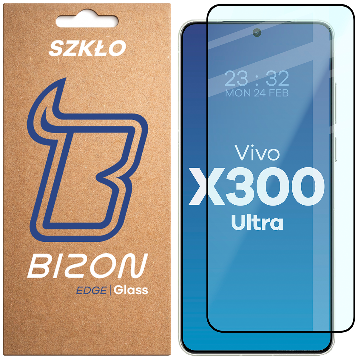 Szkło hartowane na cały ekran Bizon Glass Edge dla Vivo X300 Ultra