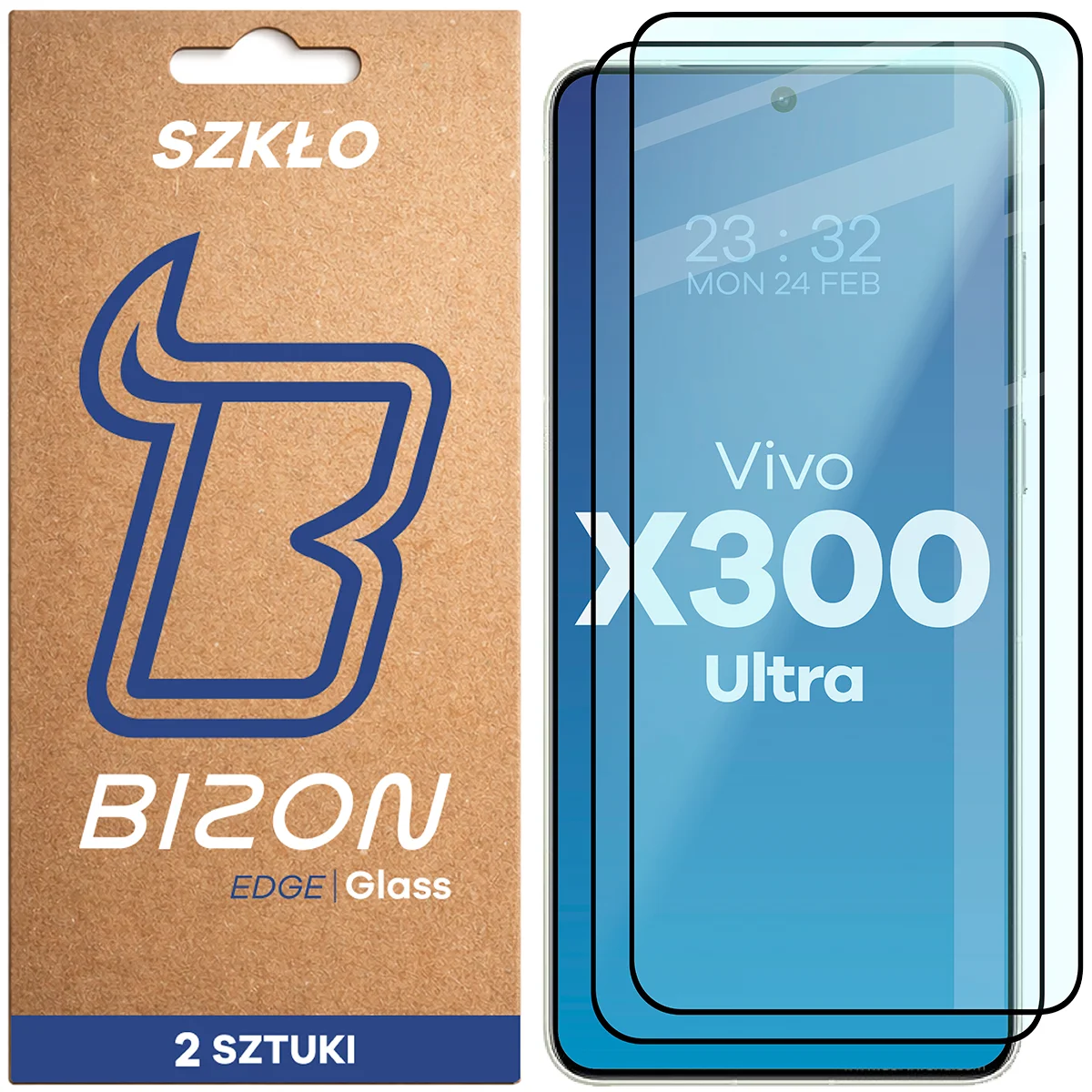 Szkło hartowane na cały ekran Bizon Glass Edge Duo dla Vivo X300 Ultra