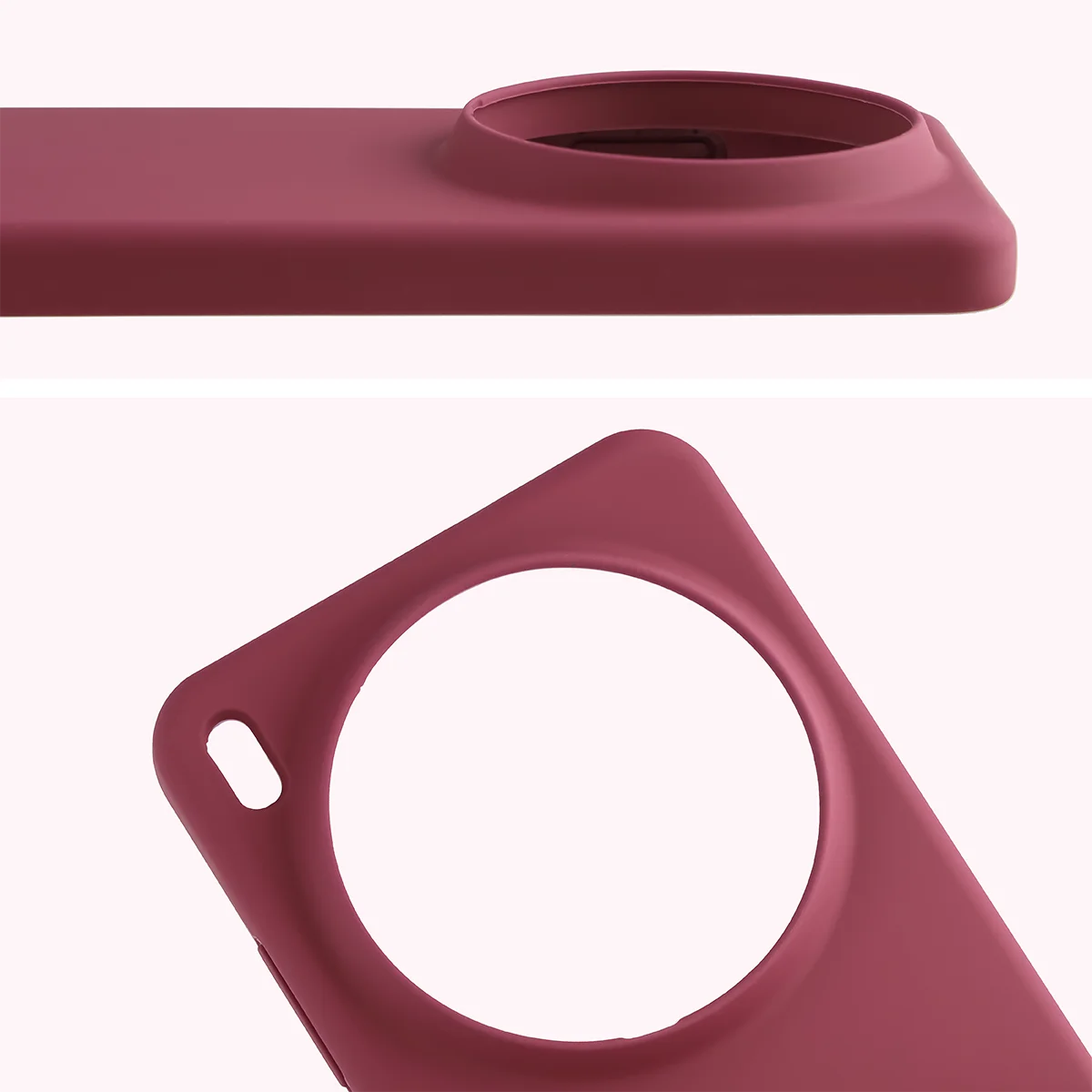 Közeli kép a lencsék kivágásáról a Bizon Soft Case tokban a Vivo X300 Ultra számára