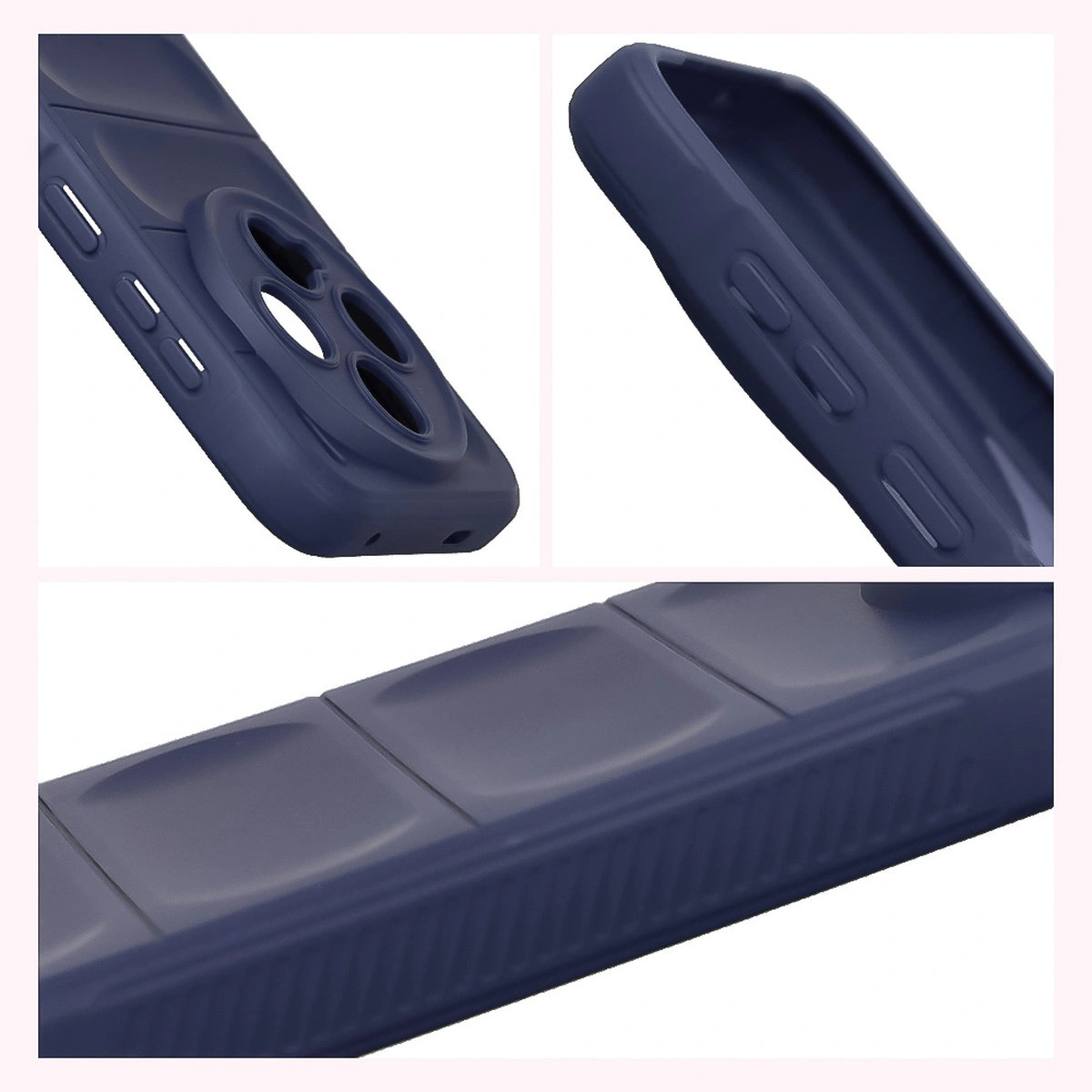 Strukturierte Seiten und erhöhte Kanten für Bildschirm und Kamera in der Bison Case Tur für Vivo X300