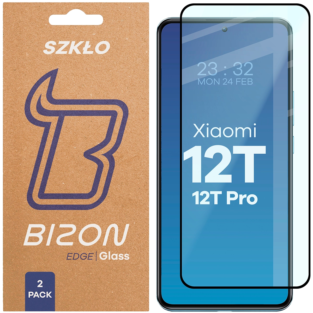 Szkło hartowane na cały ekran Bizon Glass Edge Duo dla Xiaomi 12T / 12T Pro