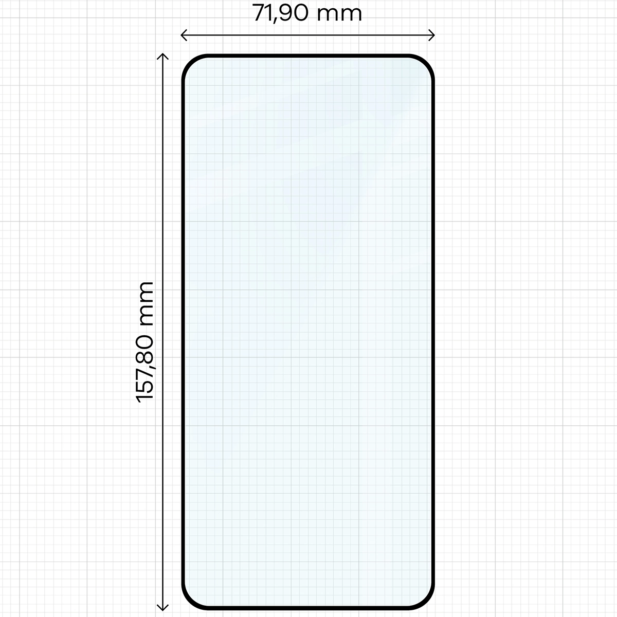 Wymiary szkła Bizon Glass Edge Duo do Xiaomi 12T / 12T Pro