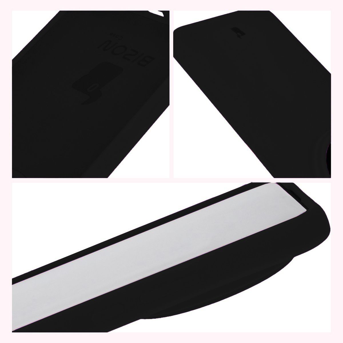 Bizon Soft Case construction: integrated covers, raised edges, and microfiber padding