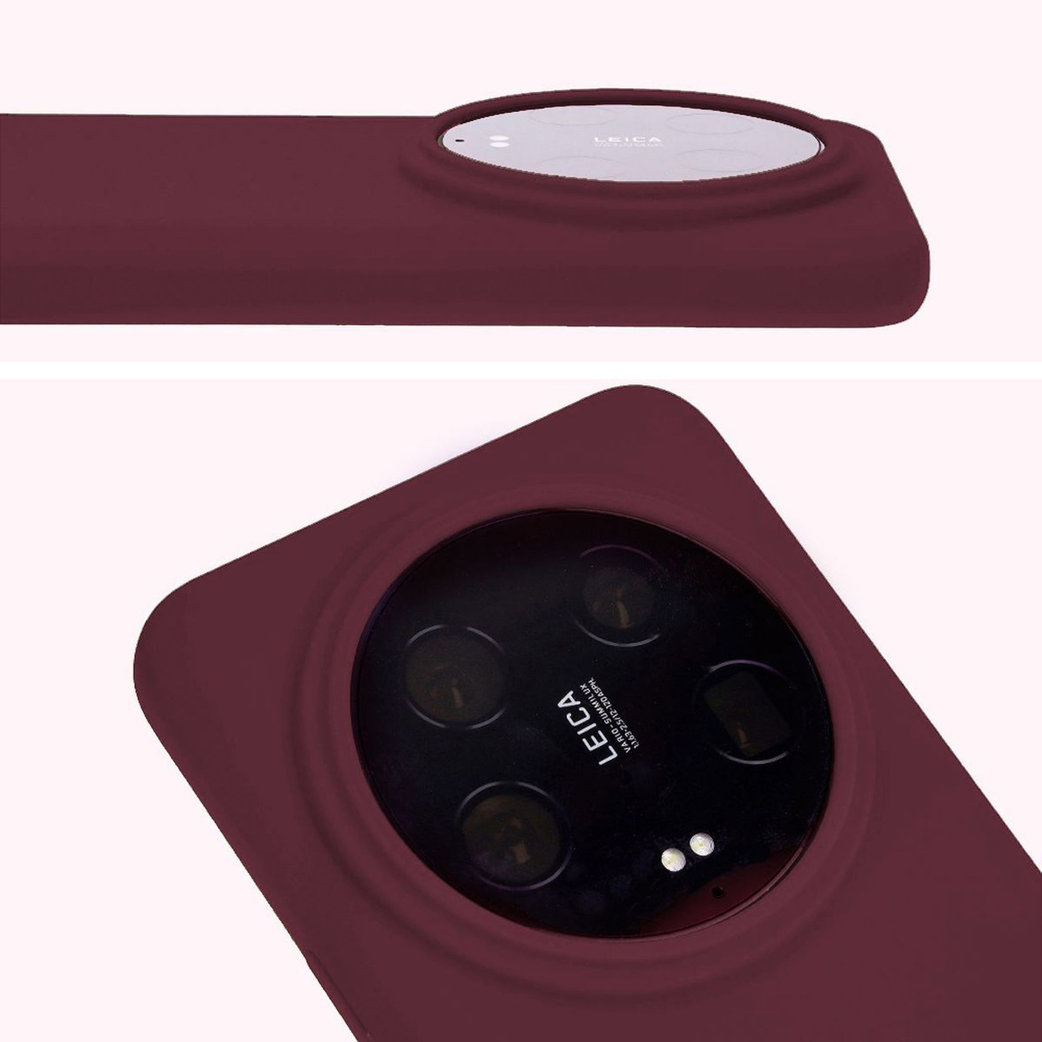 Prim-plan pe decupajul pentru obiective în husa Bizon Soft Case