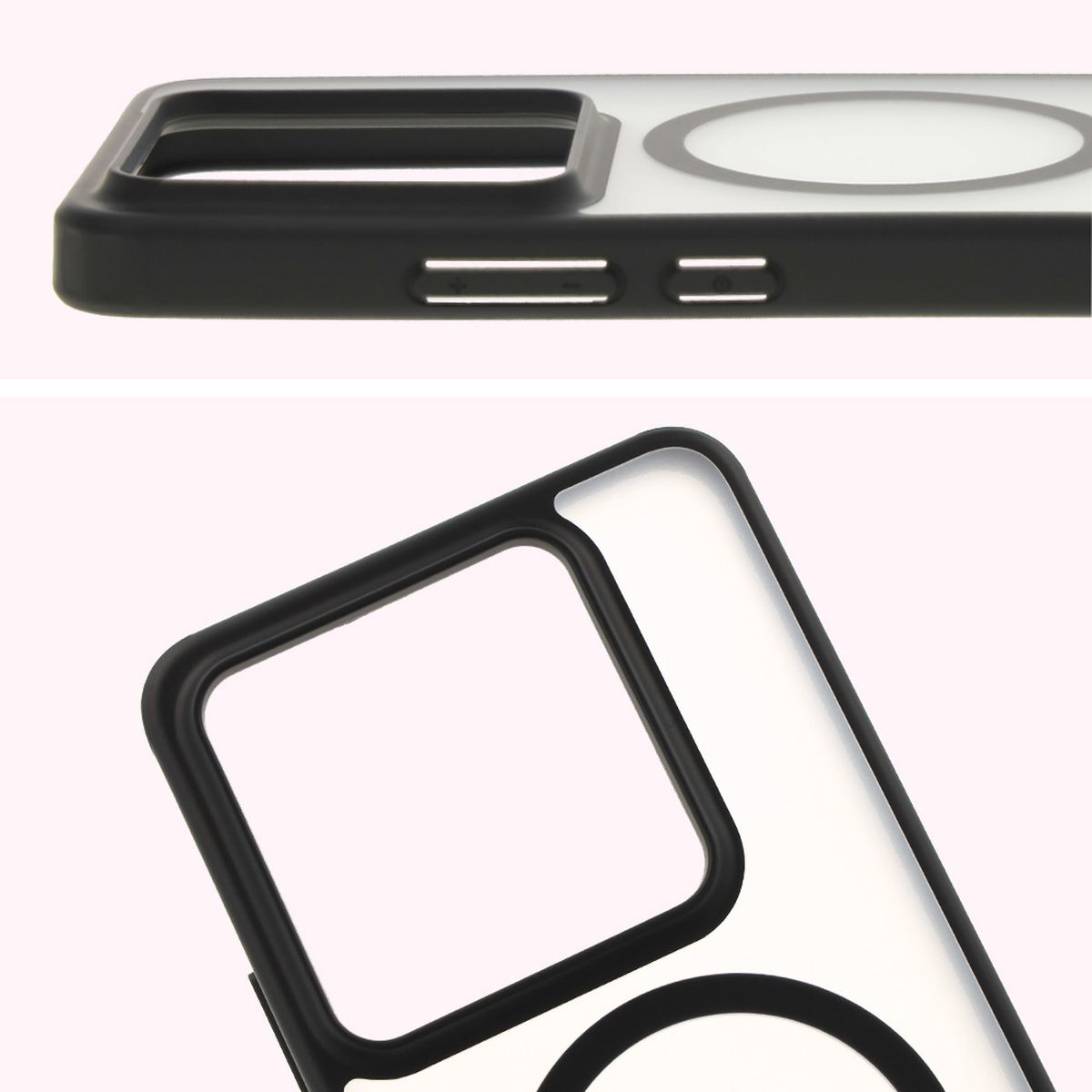 Vollständiger Ausschnitt und erhöhte Ränder der Kamera im Bizon Case MatteO