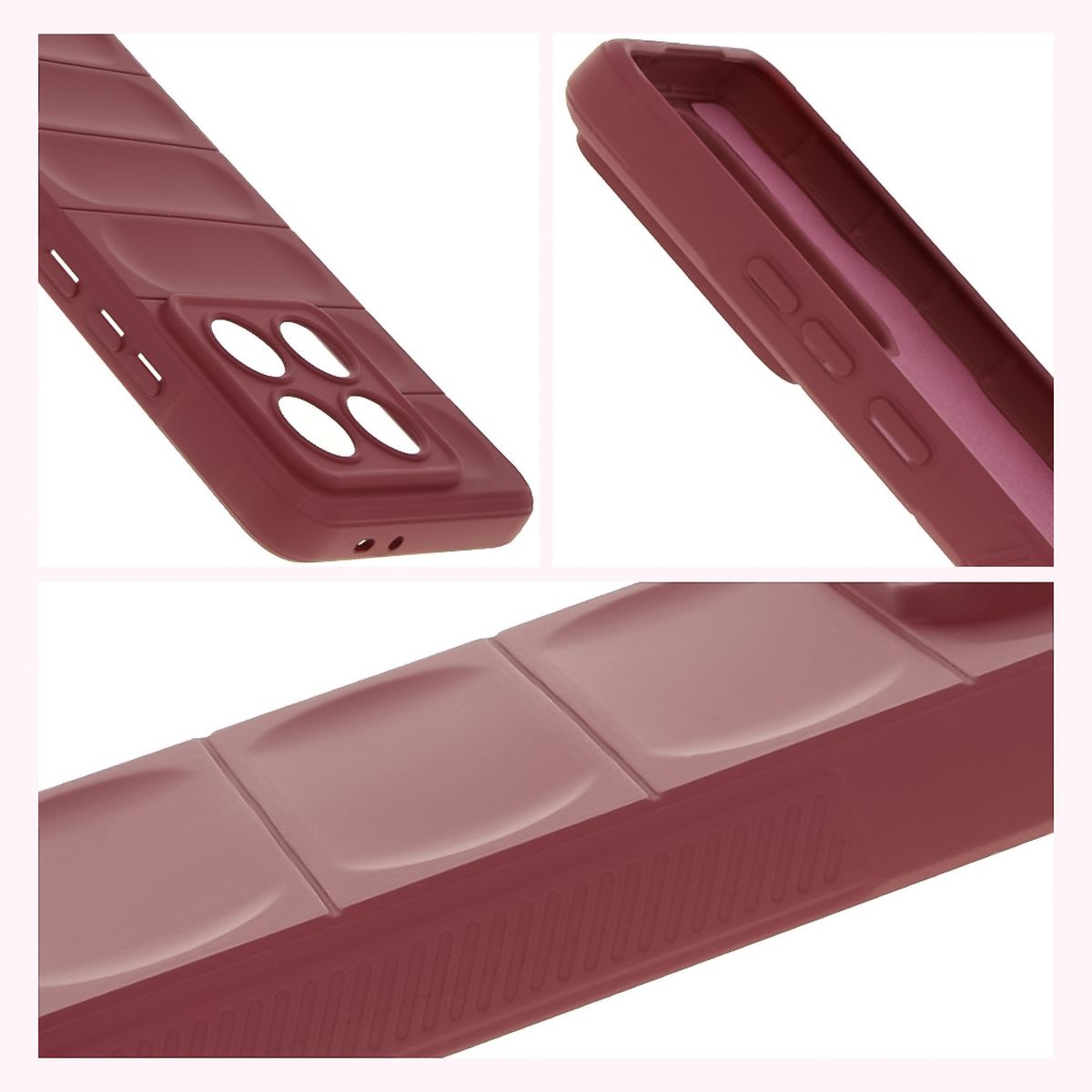 Textured sides and raised edges of the screen and camera in Bison Case Tur