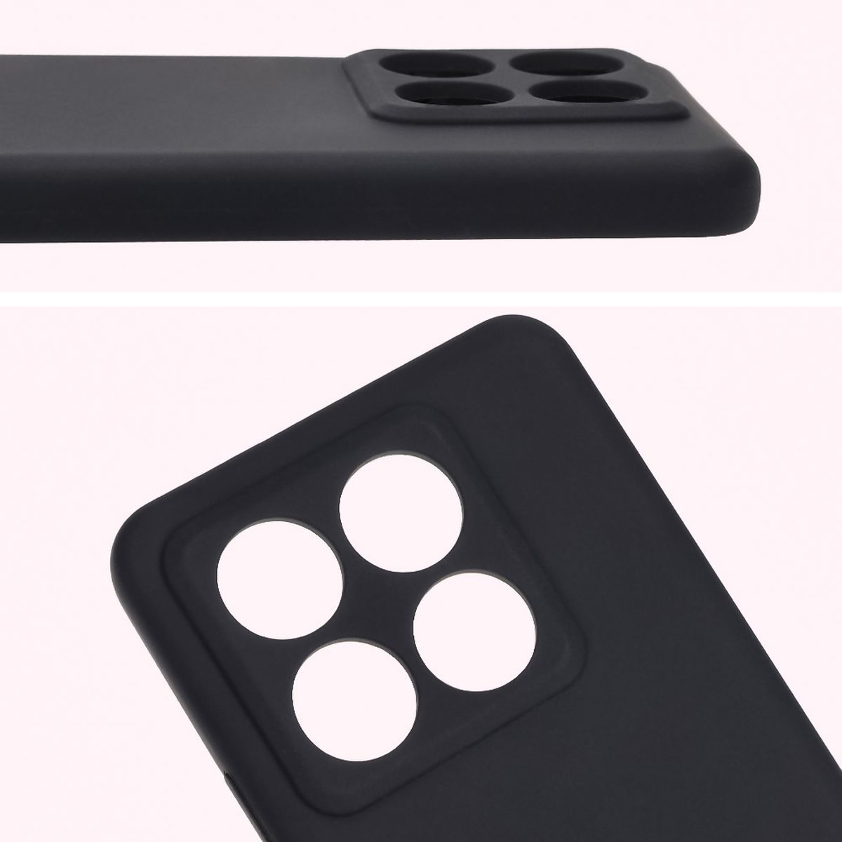 Nahaufnahme der Ausschnitte für Linsen in der Bizon Soft Case-Hülle