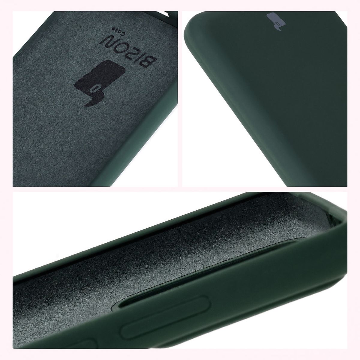 Konstruktion der Bizon Soft Case-Hülle: integrierte Abdeckungen, erhöhte Kanten und Mikrofaserpolsterung