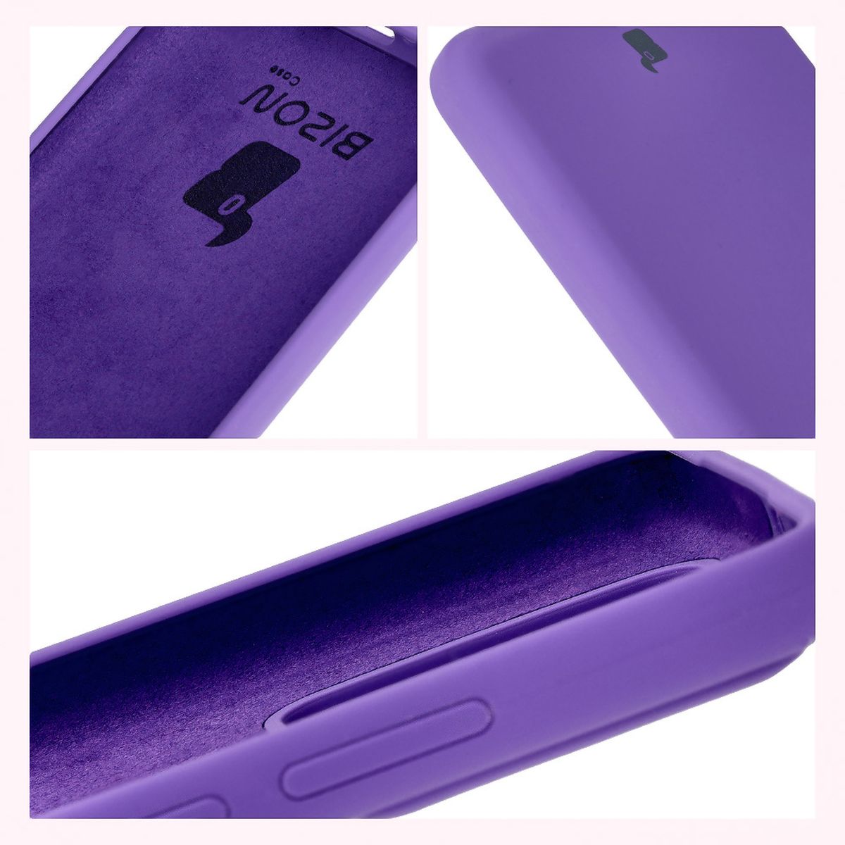 Bizon Soft Case design: integrated covers, raised edges, and microfiber lining
