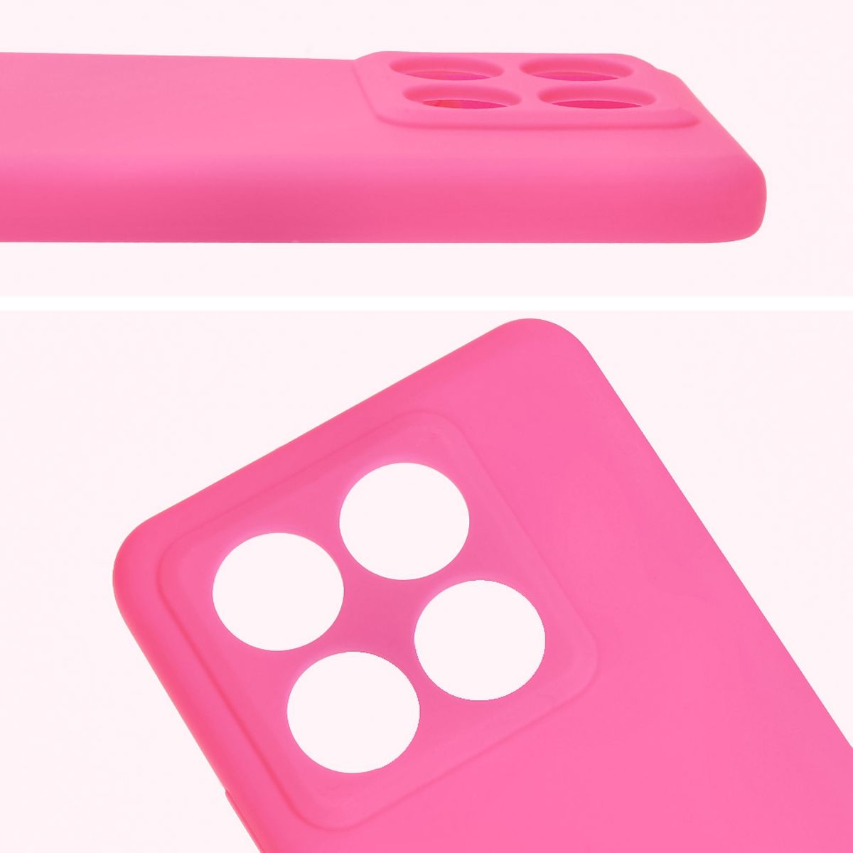 Prim-plan pe decupajele pentru lentile din husa Bizon Soft Case