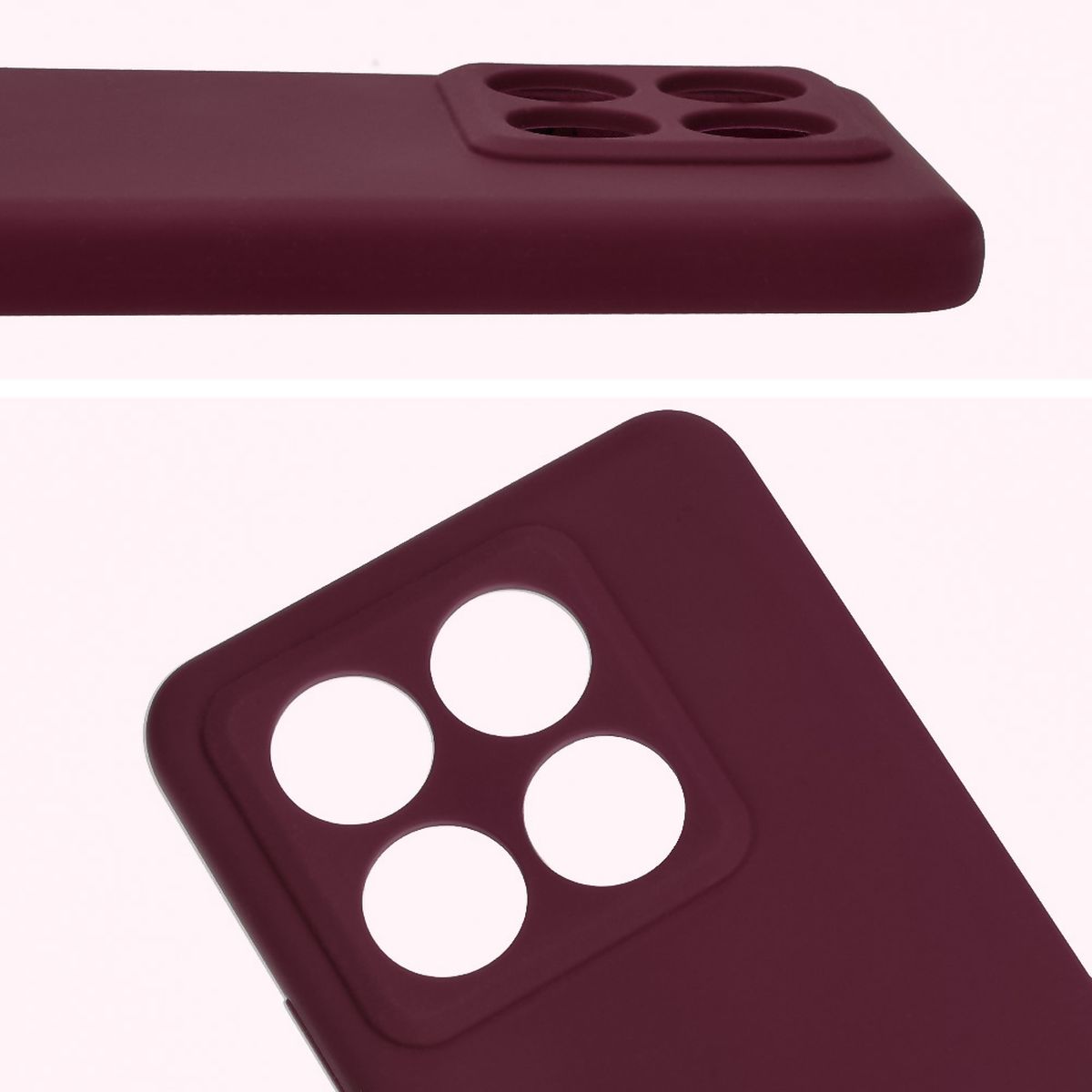 Prim-plan pe decupajele pentru lentile în husa Bizon Soft Case