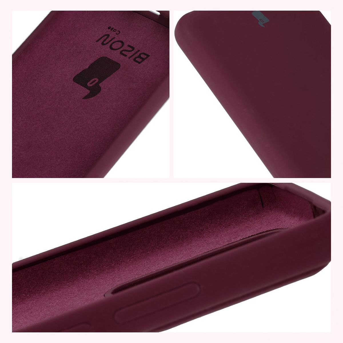 Construcția husei Bizon Soft Case: capace integrate, margini ridicate și căptușeală din microfibră