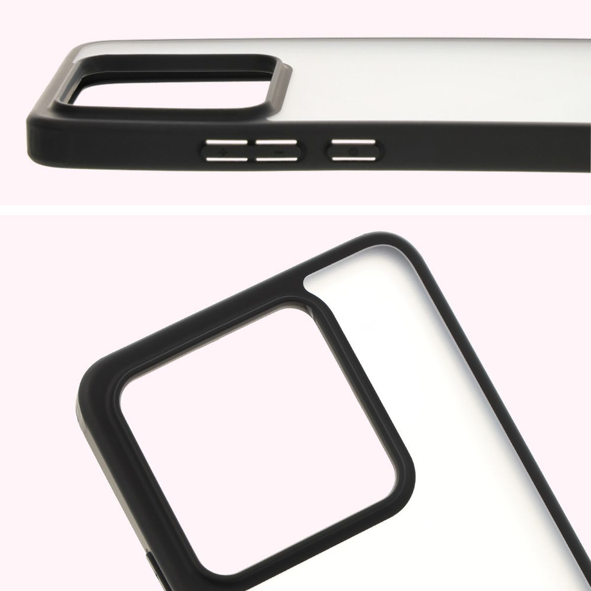 Full cutout and raised edges for the camera in Bizon Case Angelo