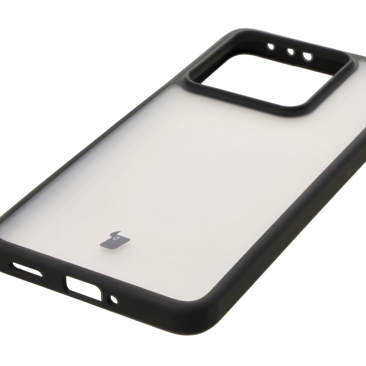 Integrated buttons, cutouts, and hybrid material in Bizon Case Angelo