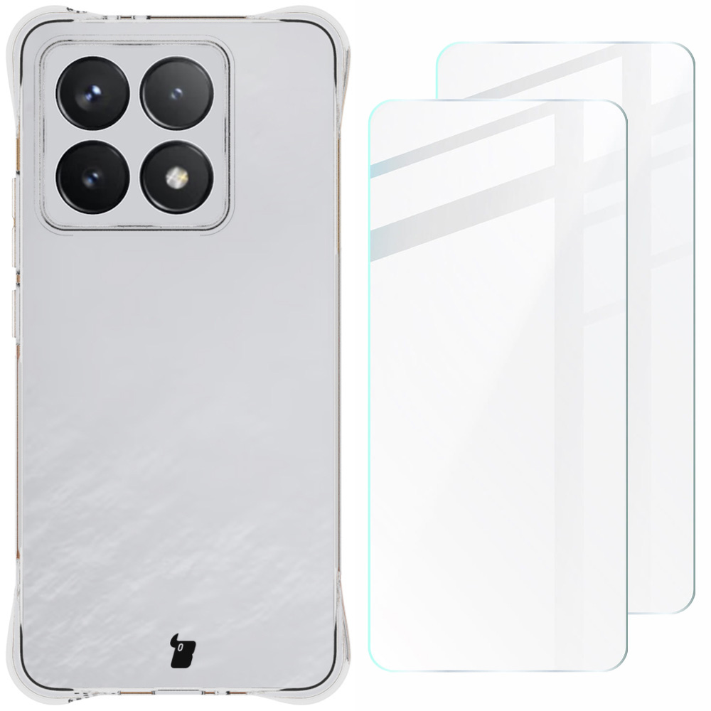 Husa Bizon Case Salpa + sticlă securizată Bizon Glass Clear 2 - 2 bucăți, Xiaomi 14T