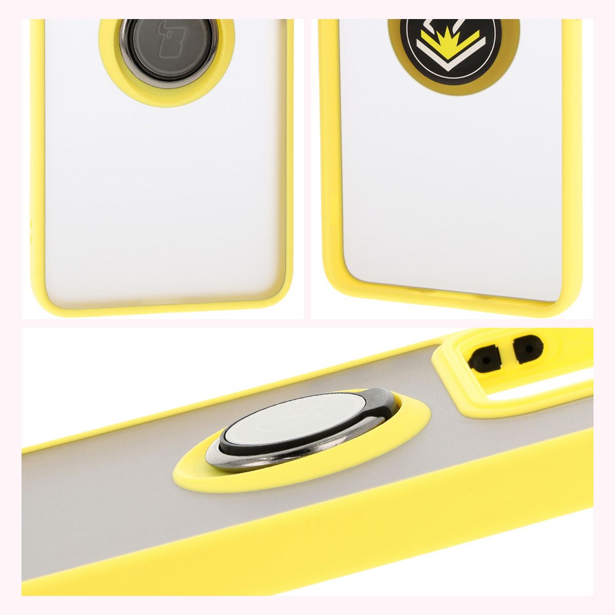 Caracteristici Bizon Case Hybrid Ring: ramă antiderapantă și design mat