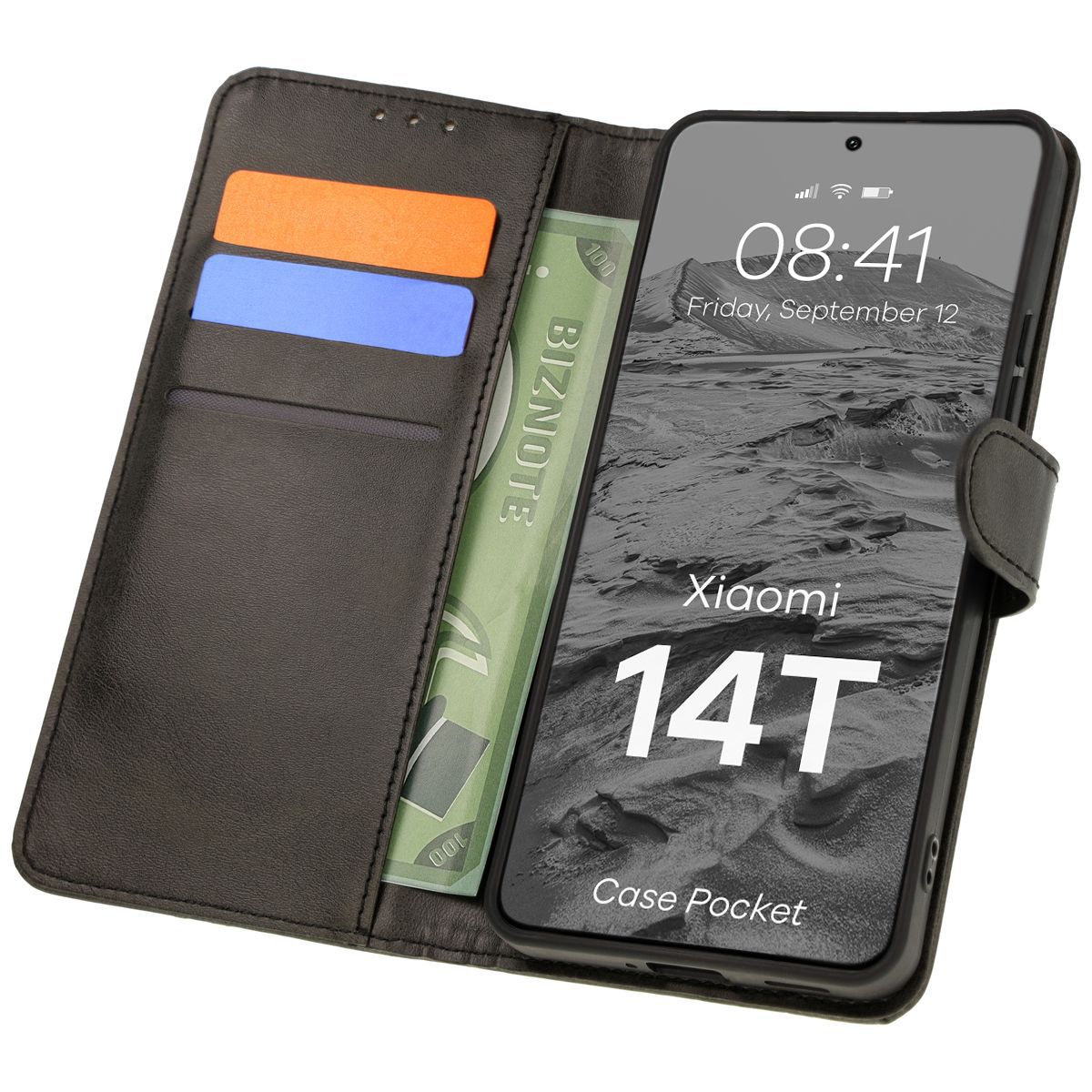 Klapphülle Bizon Case Pocket für Xiaomi 14T