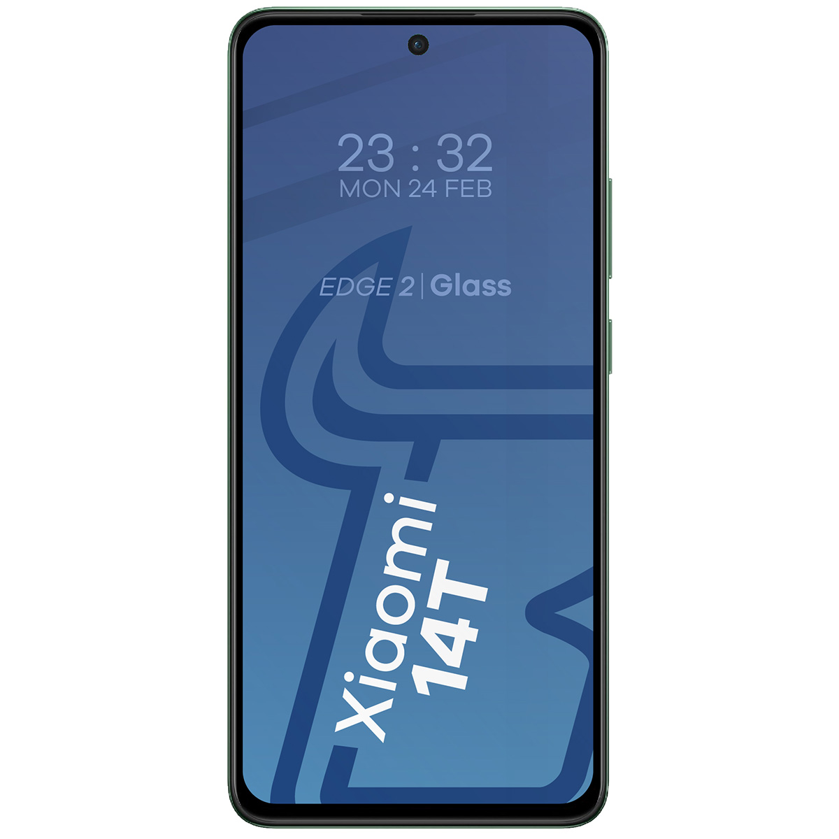 Szkło Bizon Glass Edge 2 nałożone na ekran telefonu