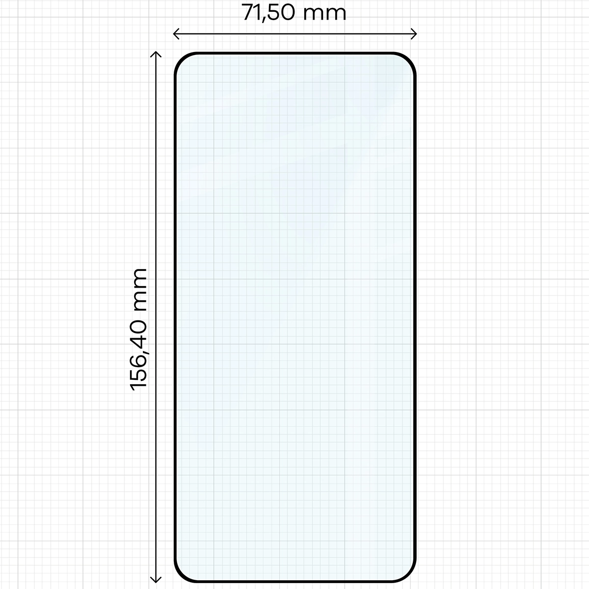 Wymiary szkła Bizon Glass Edge Duo do Xiaomi 14T
