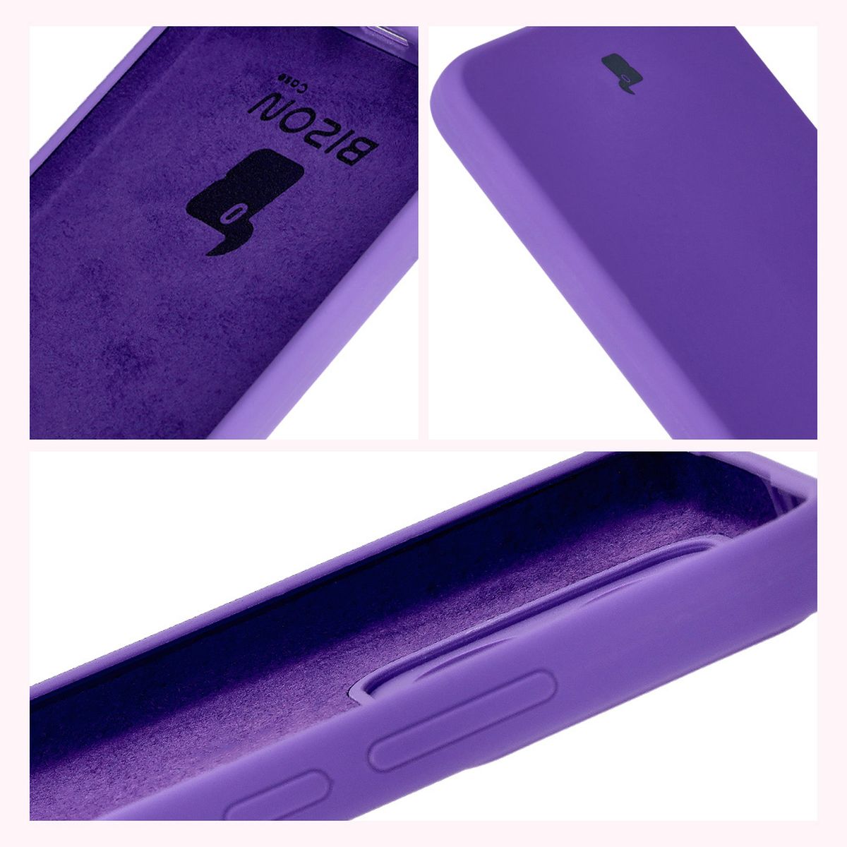 Bizon Soft Case design: integrated covers, raised edges, and microfiber lining