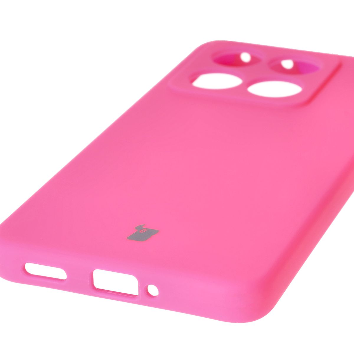 Prim-plan al decupajelor precise și posibilitatea de încărcare wireless în husa Bizon Soft Case