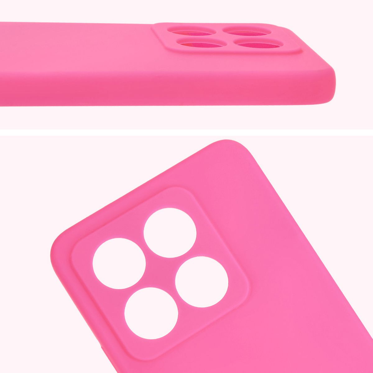 Prim-plan al decupajelor pentru lentile în husa Bizon Soft Case