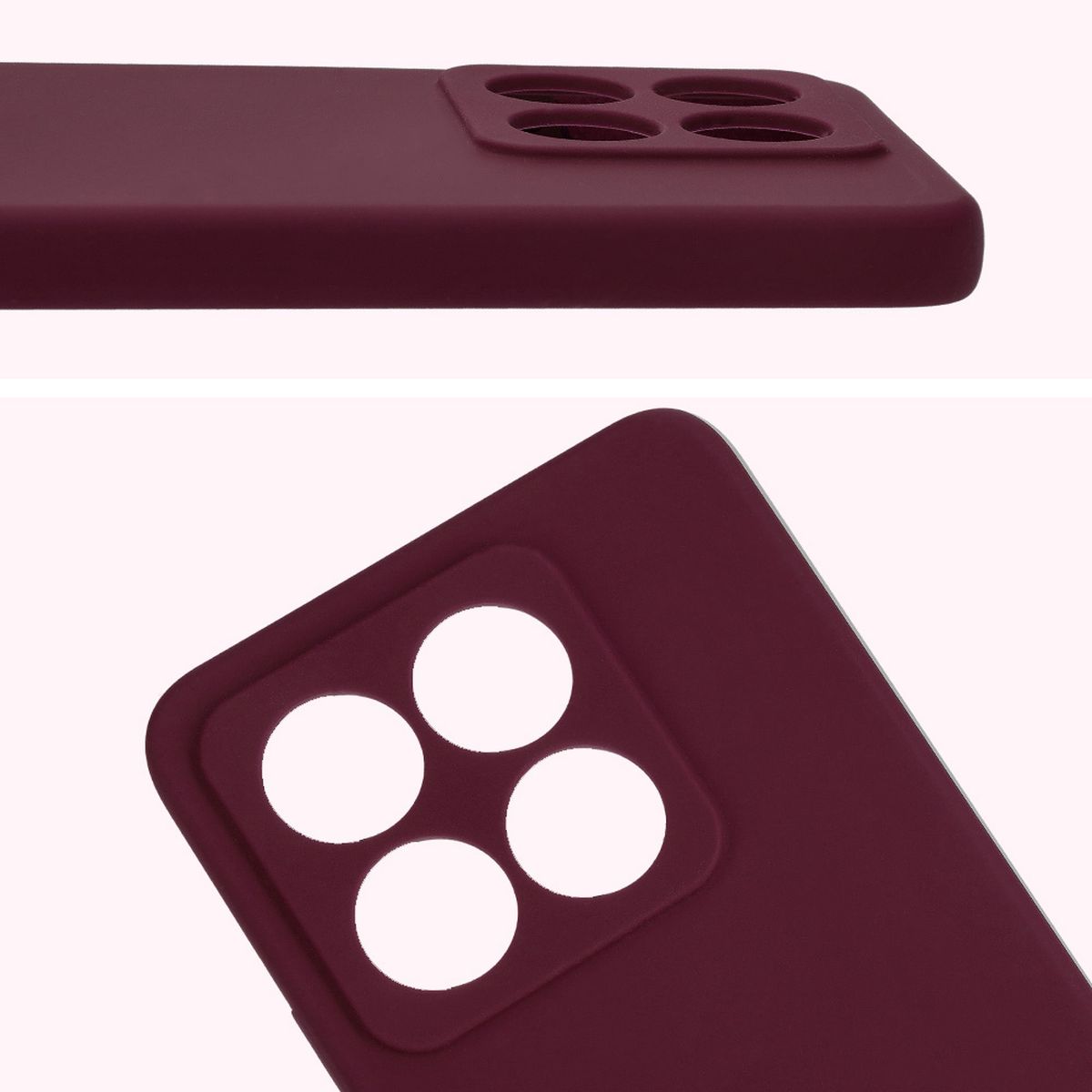 Prim-plan pe decupajele pentru obiective în husa Bizon Soft Case