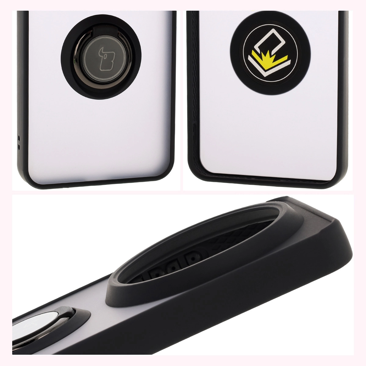 Caracteristici Bizon Case Hybrid Ring: ramă antiderapantă și design mat