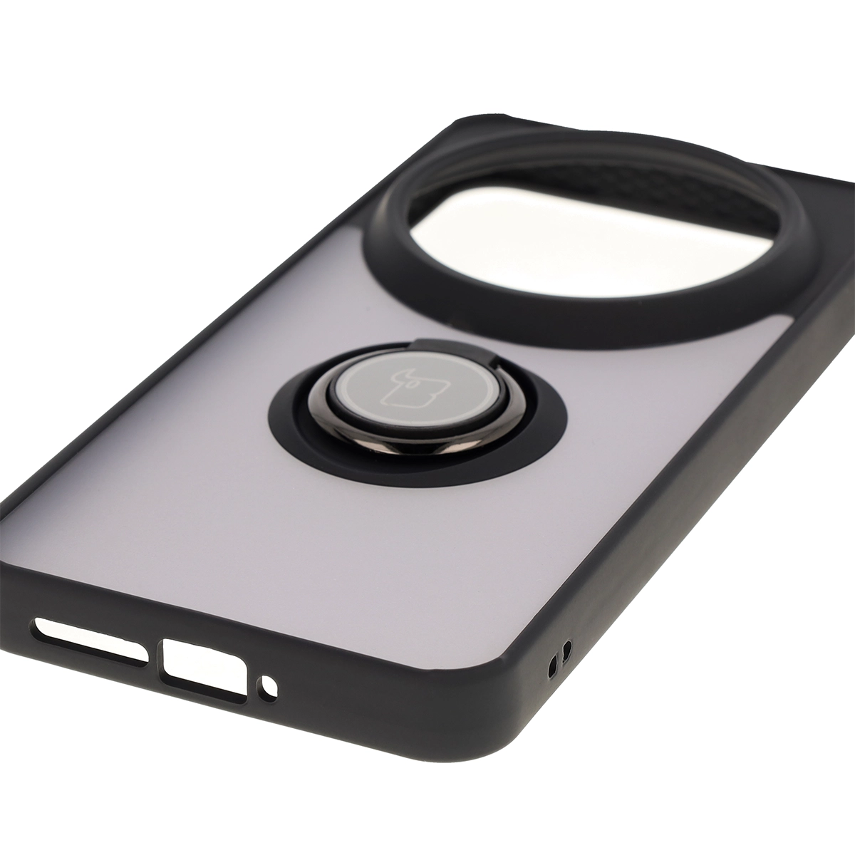 Decupaje precise, capace integrate și decupaj pentru șnur în etui Bizon Case Hybrid Ring