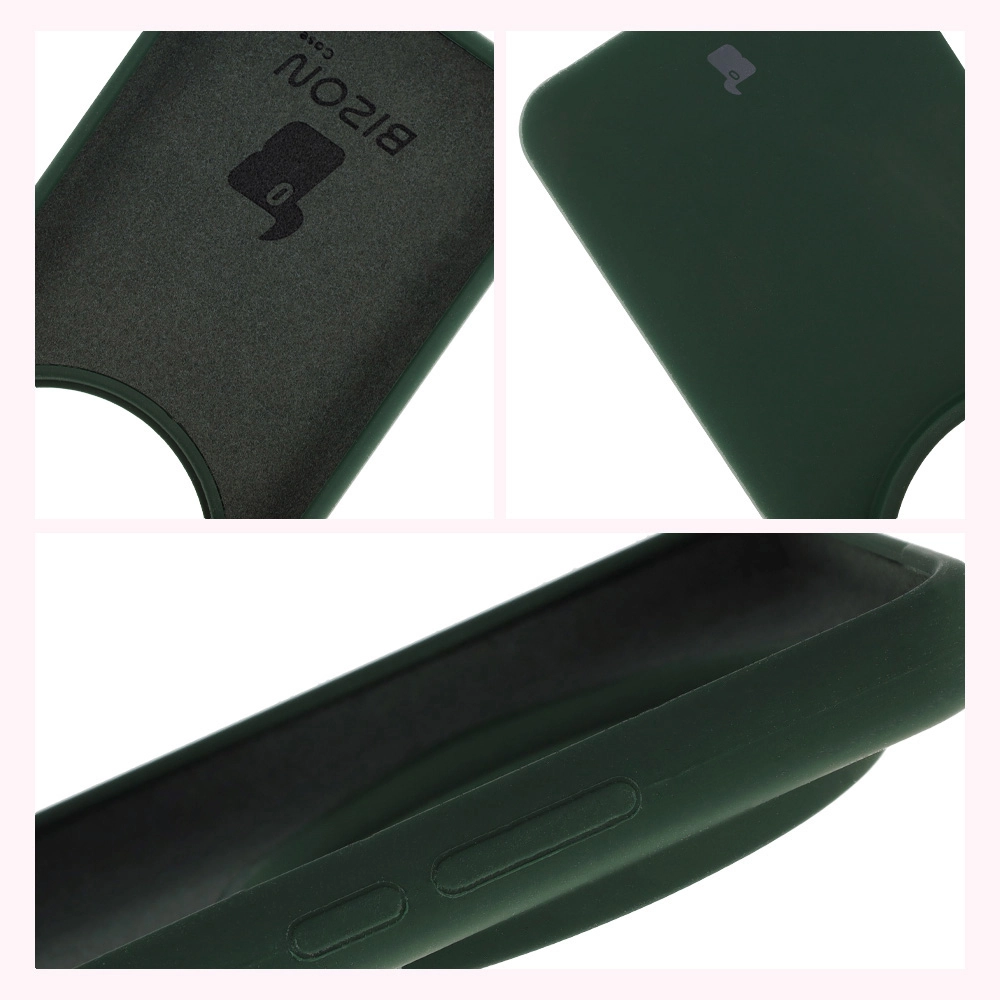 Konstruktion der Bizon Soft Case: integrierte Abdeckungen, erhöhte Kanten und Mikrofaserpolsterung für Xiaomi 15 Ultra