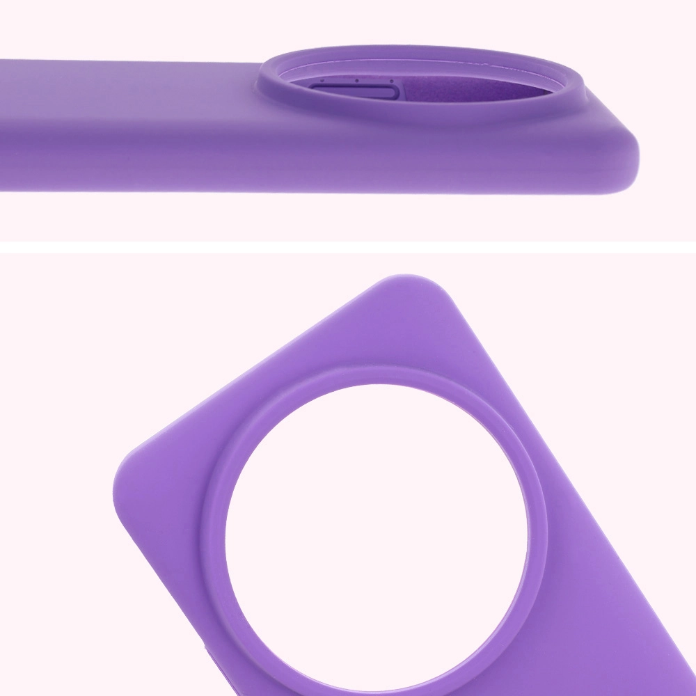 Zbliżenie na wycięcie na obiektywy w etui Bizon Soft Case do Xiaomi 15 Ultra