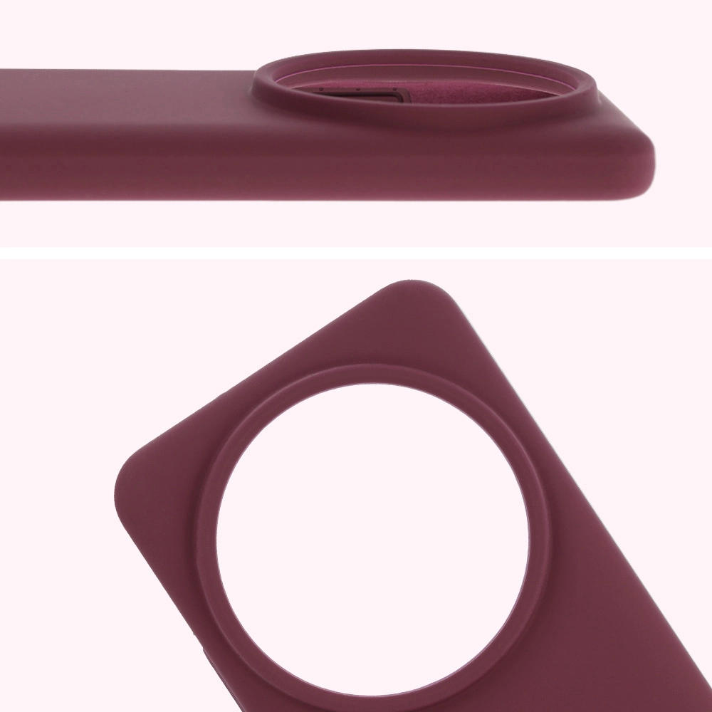 Zbliżenie na wycięcie na obiektywy w etui Bizon Soft Case do Xiaomi 15 Ultra