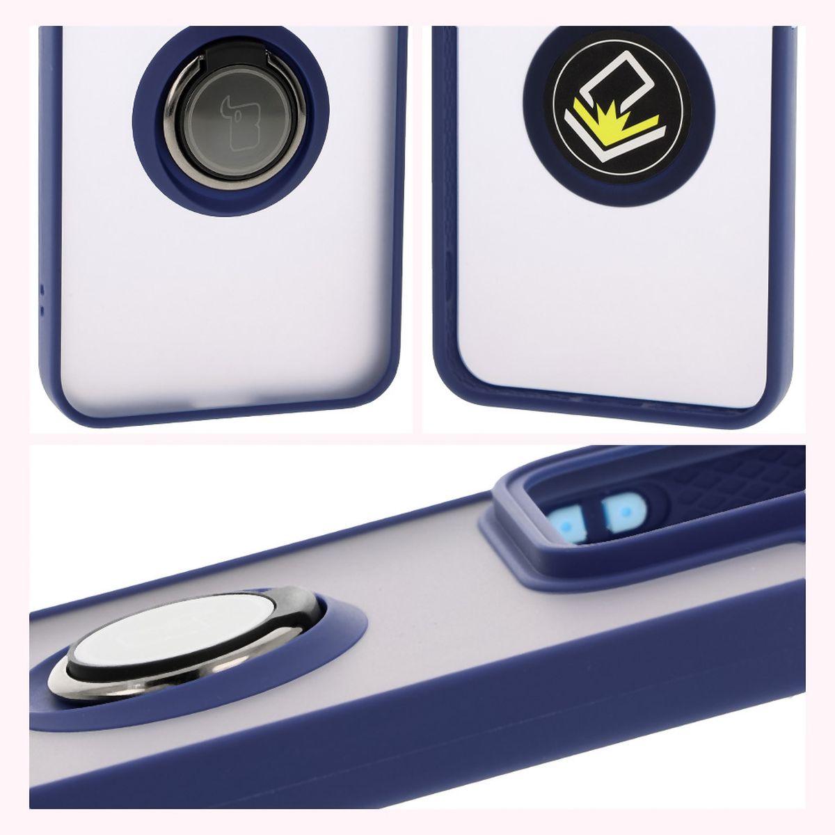 Caracteristici Bizon Case Hybrid Ring: ramă antiderapantă și design mat