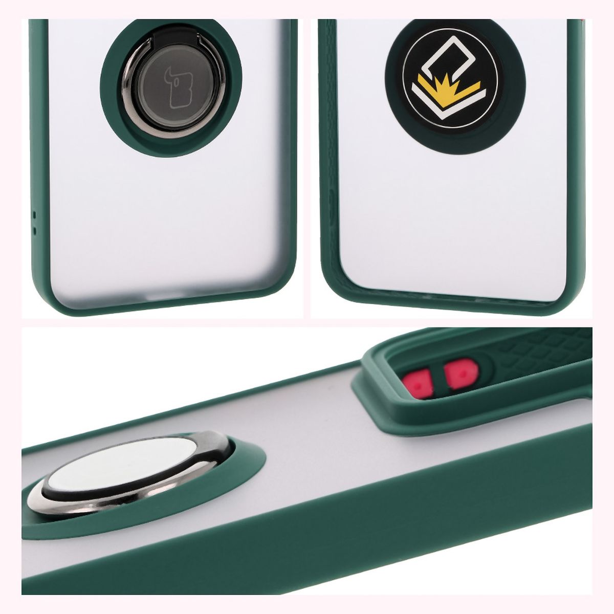 Proprietăți Bizon Case Hybrid Ring: ramă antiderapantă și design mat