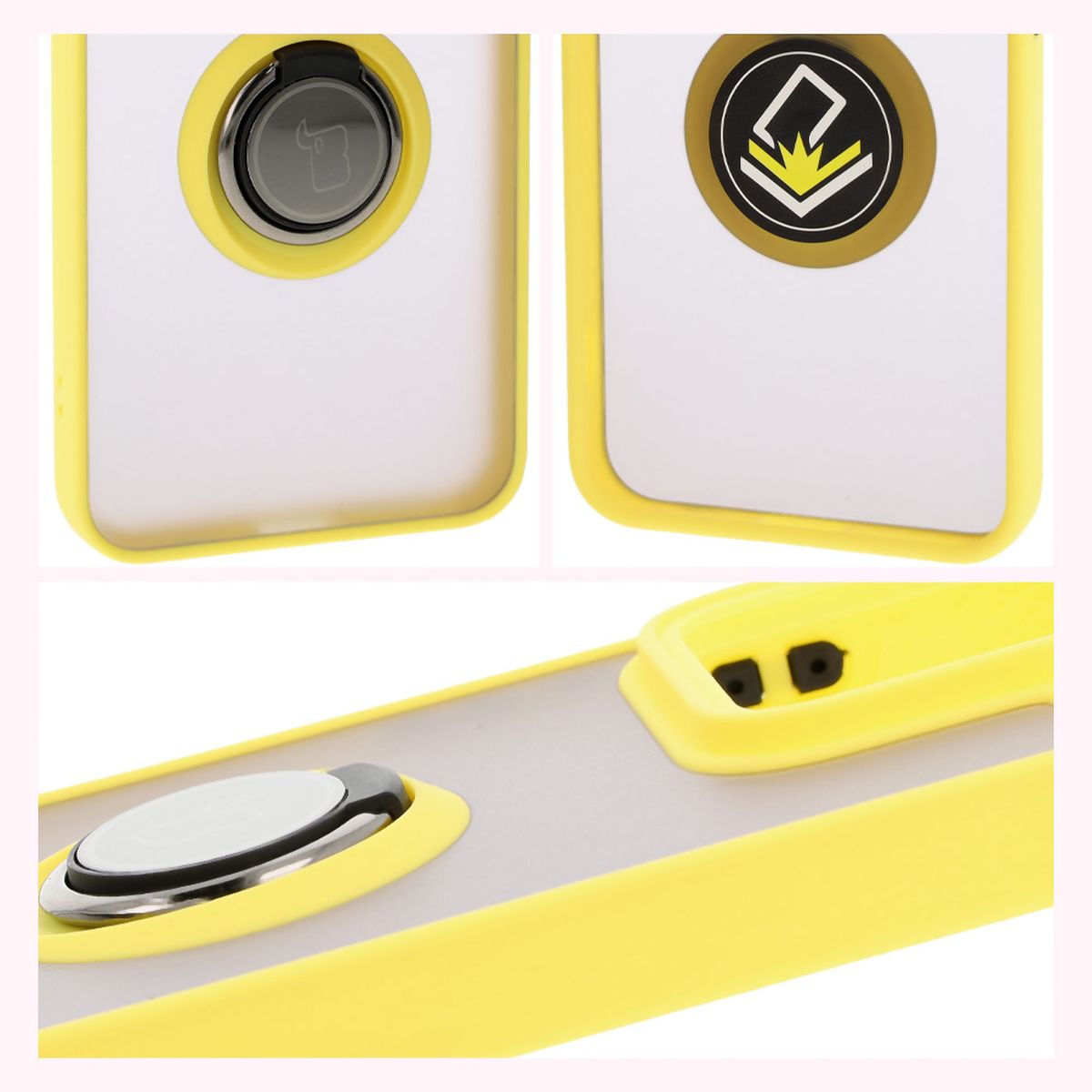 Vlastnosti Bizon Case Hybrid Ring: protiskluzový rám a matný design