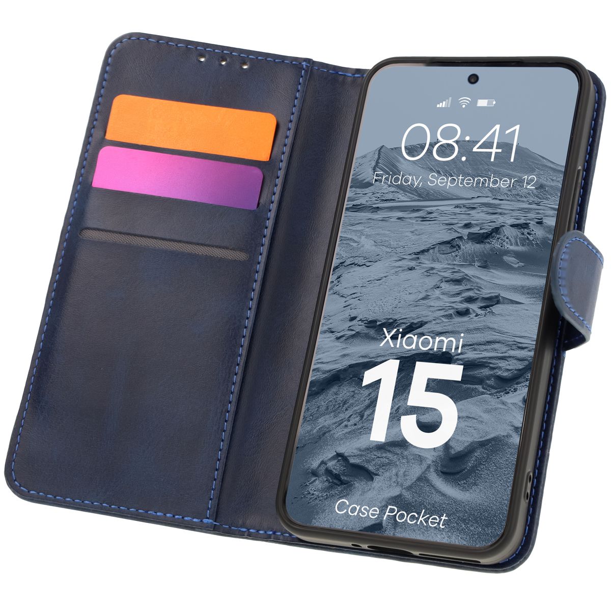 Etui cu clapă Bizon Case Pocket pentru Xiaomi 15