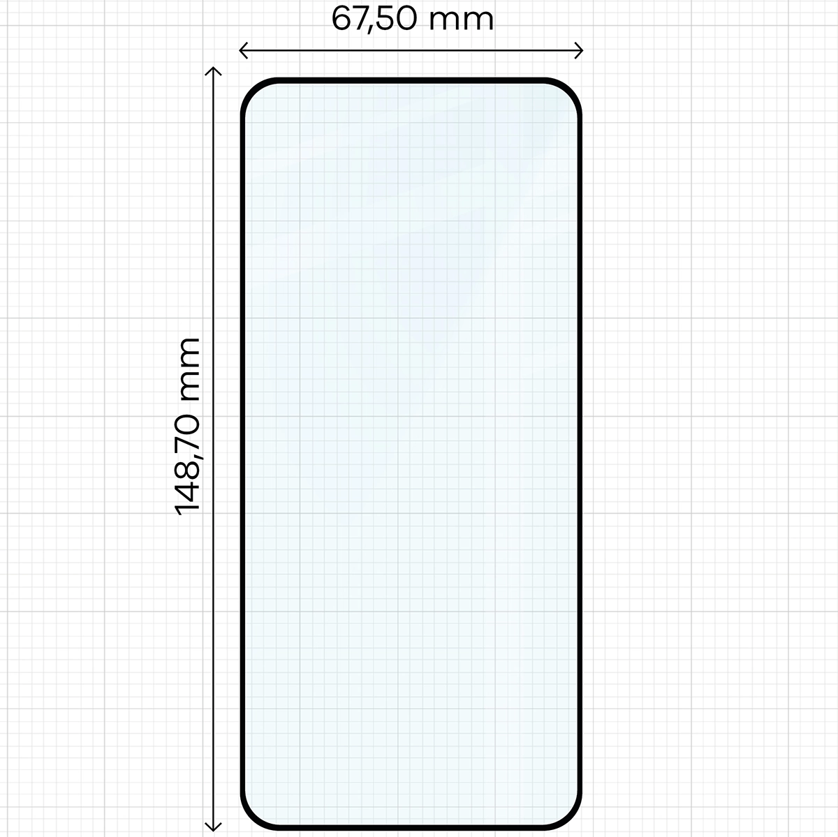 Wymiary szkła Bizon Glass Edge Duo do Xiaomi 15