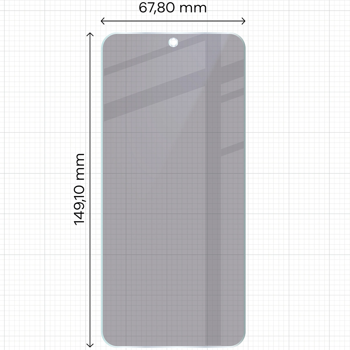 Wymiary szkła Bizon Glass Mule Shadow do Xiaomi 15