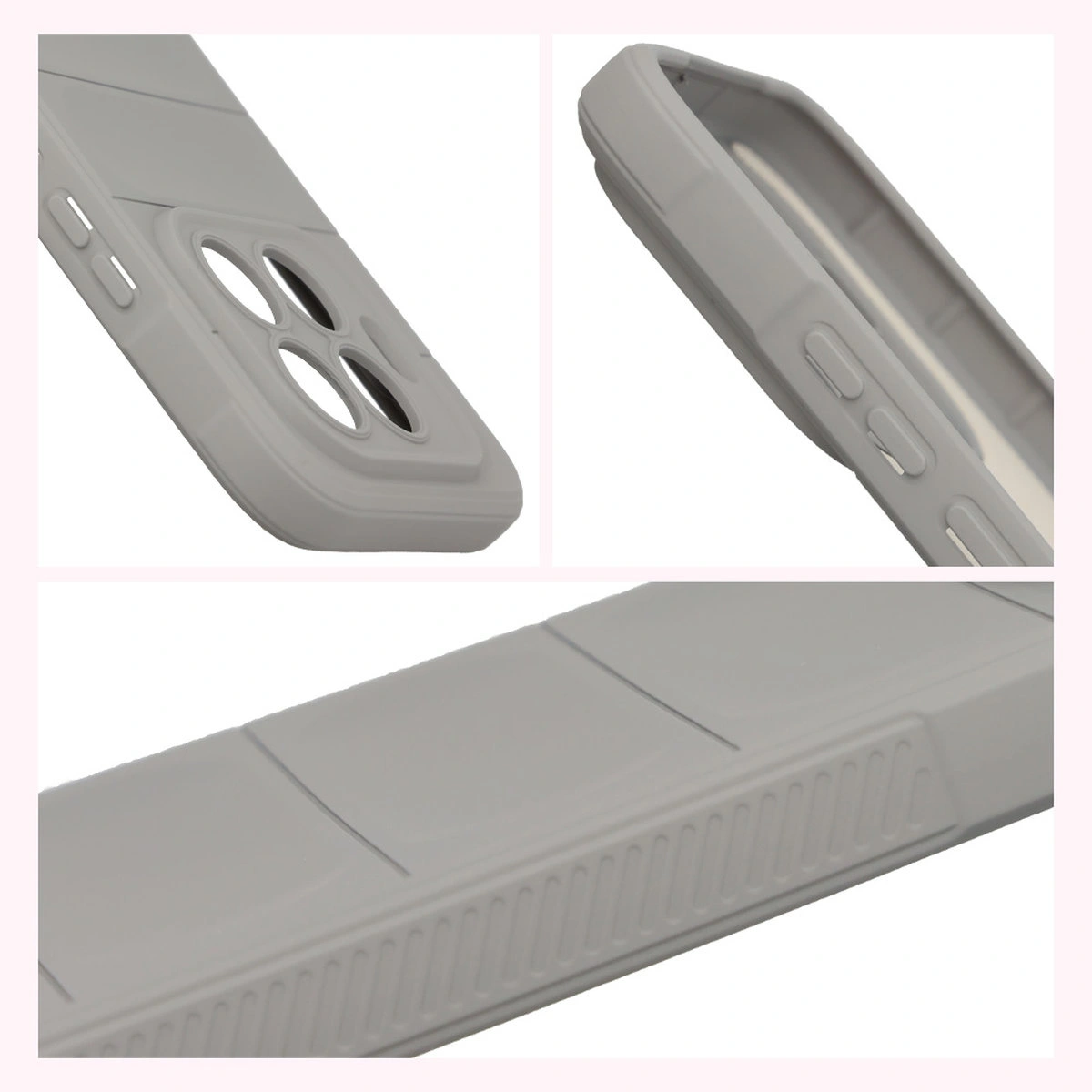Laturi texturate și margini ridicate pentru ecran și cameră în etui Bizon Case Tur pentru Xiaomi 15T Pro