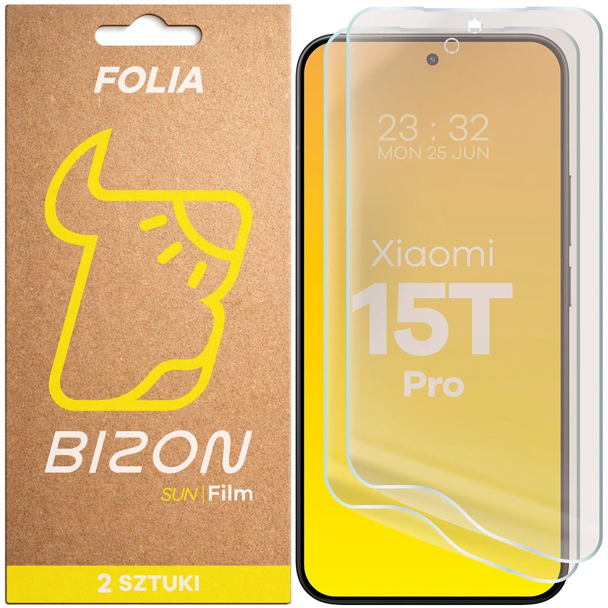 Folia matowa na ekran Bizon Film Sun Duo do Xiaomi 15T Pro, 2 sztuki
