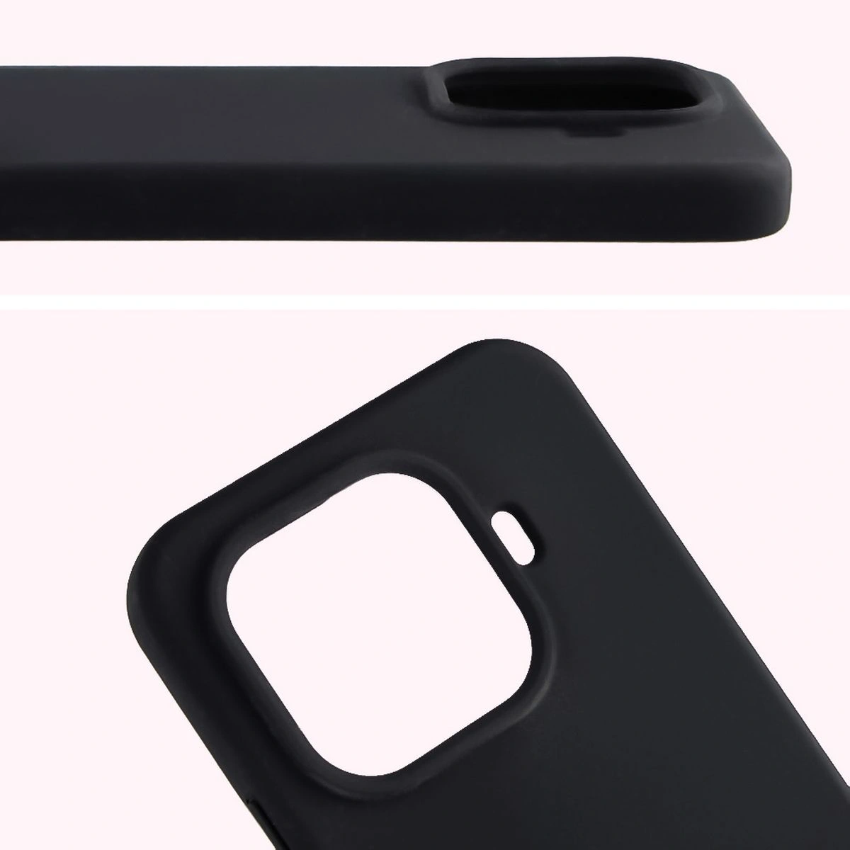 Close-up of the lens cutout in the Bison Soft Case for Xiaomi 15T Pro