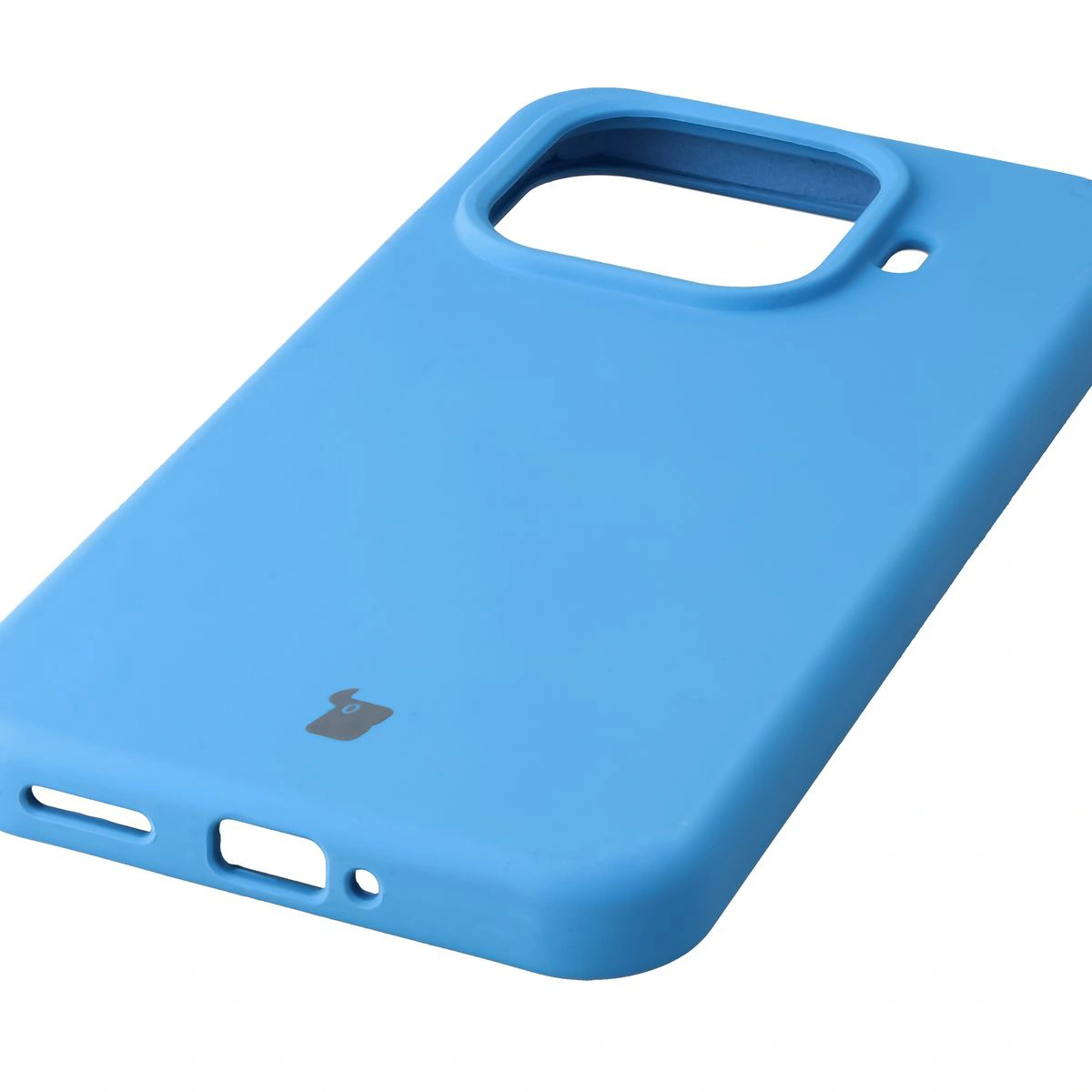 Close-up of precise cutouts and wireless charging capability in the Bison Soft Case for Xiaomi 15T Pro
